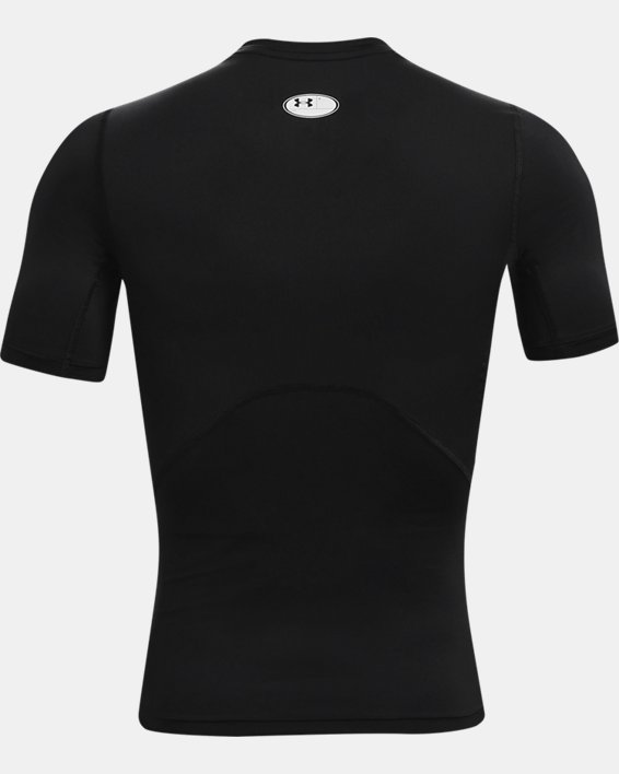 Men's HeatGear® Armour Short Sleeve, Black, pdpMainDesktop image number 5